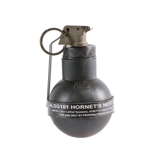 ALS Stinging grenade with .45 Cal rubber balls.